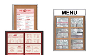 Indoor Menu Cases with Round Corners