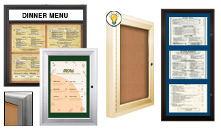 Outdoor Radius Edge Menu Display Board - 11x14 Menus