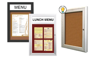 Outdoor Menu Cases with Radius Edge