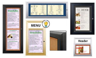 Outdoor Radius Edge Menu Display Board - 11x17 Menus