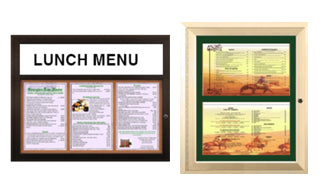 Indoor Rounded Corner Menu Display Board - 11x17 Menus