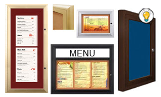 Indoor Rounded Corner Menu Display Board - 8.5x14 Menus
