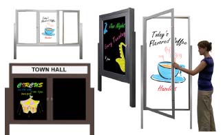 Outdoor Dry Erase Marker Boards with Legs