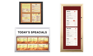 Outdoor Radius Edge Menu Display Board - 8.5x14 Menus