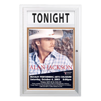 11 x 14 Enclosed Indoor Bulletin Boards with Header 11  x 14 (Single Door)