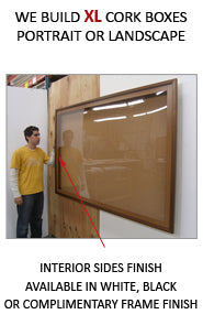 16 x 20 Wall Mount Large Display Case w Cork Board