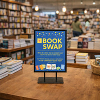 8 1/2 x 11 Countertop Display Frame Stand | Advertising and Promotinal Slide-In Sign Holder for Flat Surfaces