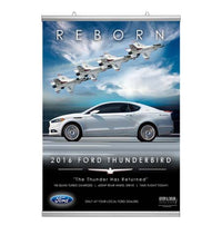 22" Wide Poster Bar Set Snap Frame Metal Rails Hanging Top and Bottom | Silver Frame Finish