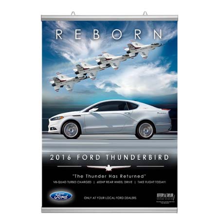 22" Wide Poster Bar Set Snap Frame Metal Rails Hanging Top and Bottom | Silver Frame Finish