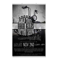 30" Wide Poster Bar Set Snap Frame Rails Hanging Top and Bottom | Silver Frame Finish