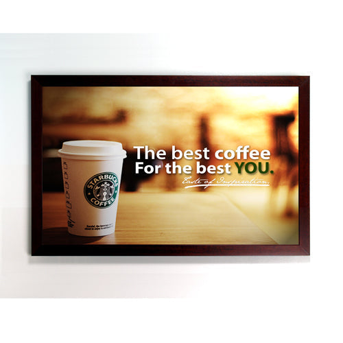 WOOD PICTURE FRAME 22x28 in LANDSCAPE ORIENTATION (SHOWN IN RICH WALNUT WOOD FINISH)