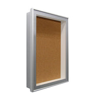 24 x 24 SwingFrame Metal Frame Designer Shadow Box Display Case with Cork Board 3 Inch Deep