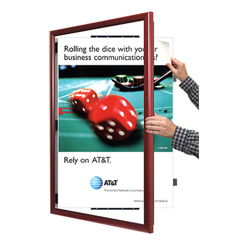 SWING-OPEN & SWING CLOSE FOR EASY CHANGE OF 24x32 POSTERS