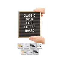 Open Face 11 x 14 Classic Metal Framed Black Vinyl Letter Board