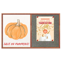 Combo Board 24x12 Decorative Wood Framed Cork Bulletin Marker Board (Open Face with Decorative Wood Trim)