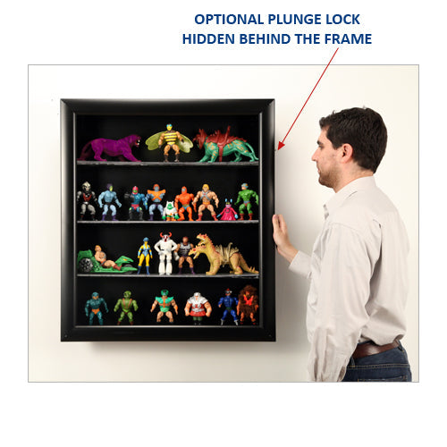 BLACK SHADOW BOX 30" x 40" with 3" DEEP BLACK INTERIOR + ADJUSTABLE SHELVES