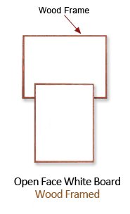 30 x 30 Whiteboard Wood Framed