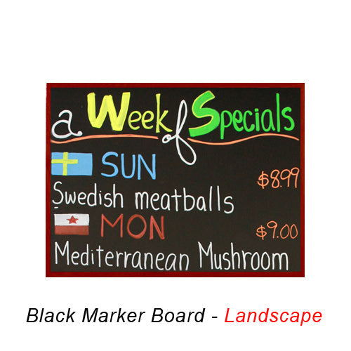 VALUE LINE 36x60 BLACK DRY ERASE BOARD with WOOD FRAME (SHOWN IN LANDSCAPE ORIENTATION)