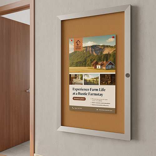 Slim Elevator Display Case 8.5 x 11 Locking Frame Only 1.25 Inch Deep