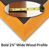 Bold Flat Face 2 3/4" Wide Wooden Picture Frame 48"x48" Borders the Black Vinyl Letter Board | Choose from 7 Popular Wood Stains