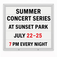 Value Line Outdoor 48x48 Marquee Reader Boards | All-Weather, Wall Metal Message Board Cabinet