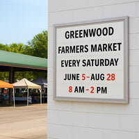 Value Line Outdoor 48x48 Marquee Reader Boards | All-Weather, Wall Metal Message Board Cabinet