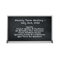 Value Line 36x96 BLACK Chalk Board with Aluminum Frame