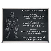 Value Line 36x84 BLACK Chalk Board with Aluminum Frame