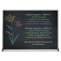 Value Line 24x96 BLACK Chalk Board with Aluminum Frame