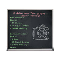 Value Line 48x96 BLACK Chalk Board with Aluminum Frame