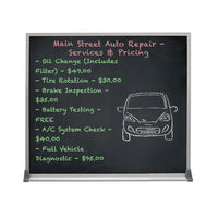 Value Line 12x12 BLACK Chalk Board with Aluminum Frame