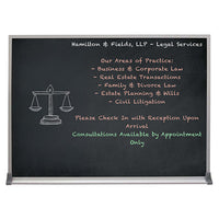 Value Line 12x60 BLACK Chalk Board with Aluminum Frame