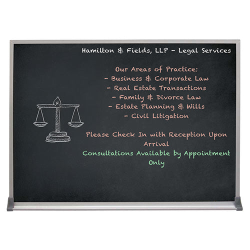 Value Line 12x60 BLACK Chalk Board with Aluminum Frame