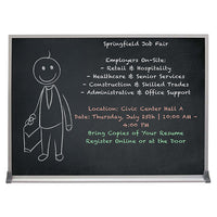Value Line 36x48 BLACK Chalk Board with Aluminum Frame
