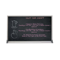 Value Line 40x50 BLACK Chalk Board with Aluminum Frame