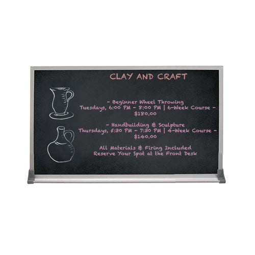 Value Line 40x50 BLACK Chalk Board with Aluminum Frame
