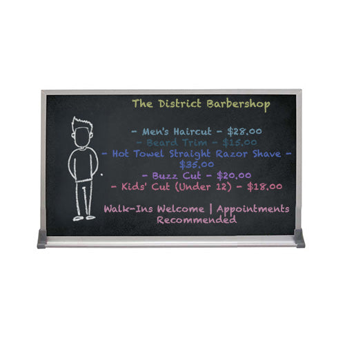 Value Line 48x72 BLACK Chalk Board with Aluminum Frame