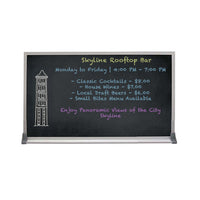 Value Line 15x20 BLACK Chalk Board with Aluminum Frame