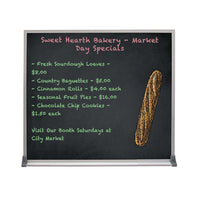 Value Line 14x22 BLACK Chalk Board with Aluminum Frame