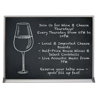 Value Line 18x36 BLACK Chalk Board with Aluminum Frame