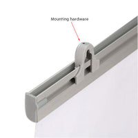 72" Wide Poster Clamp Bar Set with Adjustable Hanging Clips