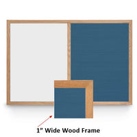 72x48 LETTERBOARD/ MARKER BOARD COMBINATION HAS 1" WIDE WOOD TRIM FRAME