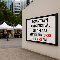 Value Line Outdoor 72x48 Marquee Reader Boards | Single Sided - Wall Mount, All-Weather Changeable Letter Board Display Case