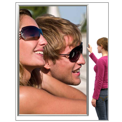 SNAP OPEN ALL 4 FRAME SIDES FOR EASY 72 x 96 POSTER CHANGES