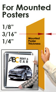 8.5x11 Poster Snap Frames (1 5/8" Wide Profile) for MOUNTED GRAPHICS