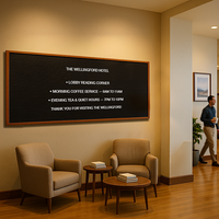 Open Face Vinyl Letter Board 84x48 Wood Frame