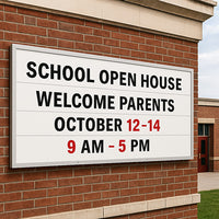 Value Line Outdoor 96x48 Marquee Reader Board | Wall, Single-Sided Changeable Letter Board