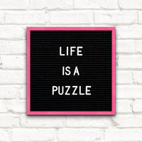 Colorful Framed Access Letterboards 10" x 10" | Shown in Raspberry Fizz Finish