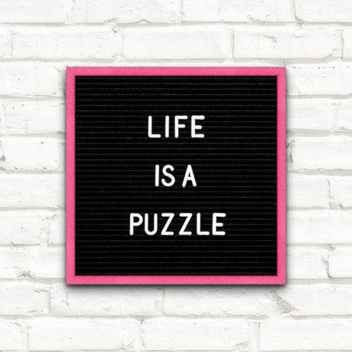 Colorful Framed Access Letterboards 10" x 10" | Shown in Raspberry Fizz Finish