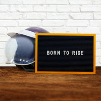 Colorful Framed Access Letterboards 8" x 12" | Shown in Landscape Orientation with Gold Bullion Finish